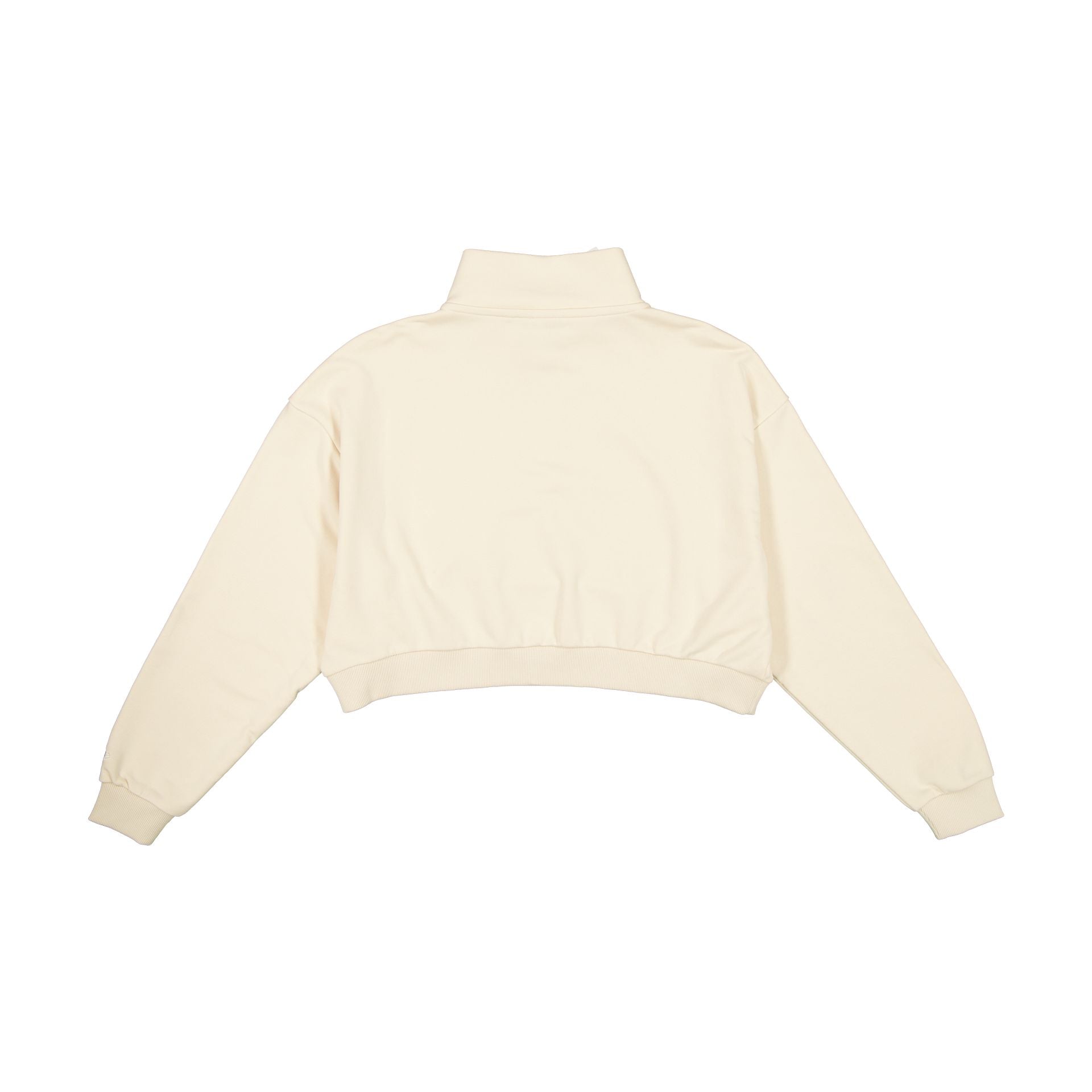 Los Angeles Dodgers Tonel Cropped Light Beige Women's Quarter Zip