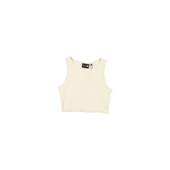 Los Angeles Dodgers Tonel Cropped Rib Light Beige Women's Tank Top