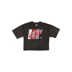 Detroit Red Wings Sport Night Black Cropped Women's T-Shirt