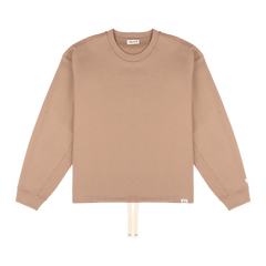 New Era Branded Alden Taupe Gray Crewneck