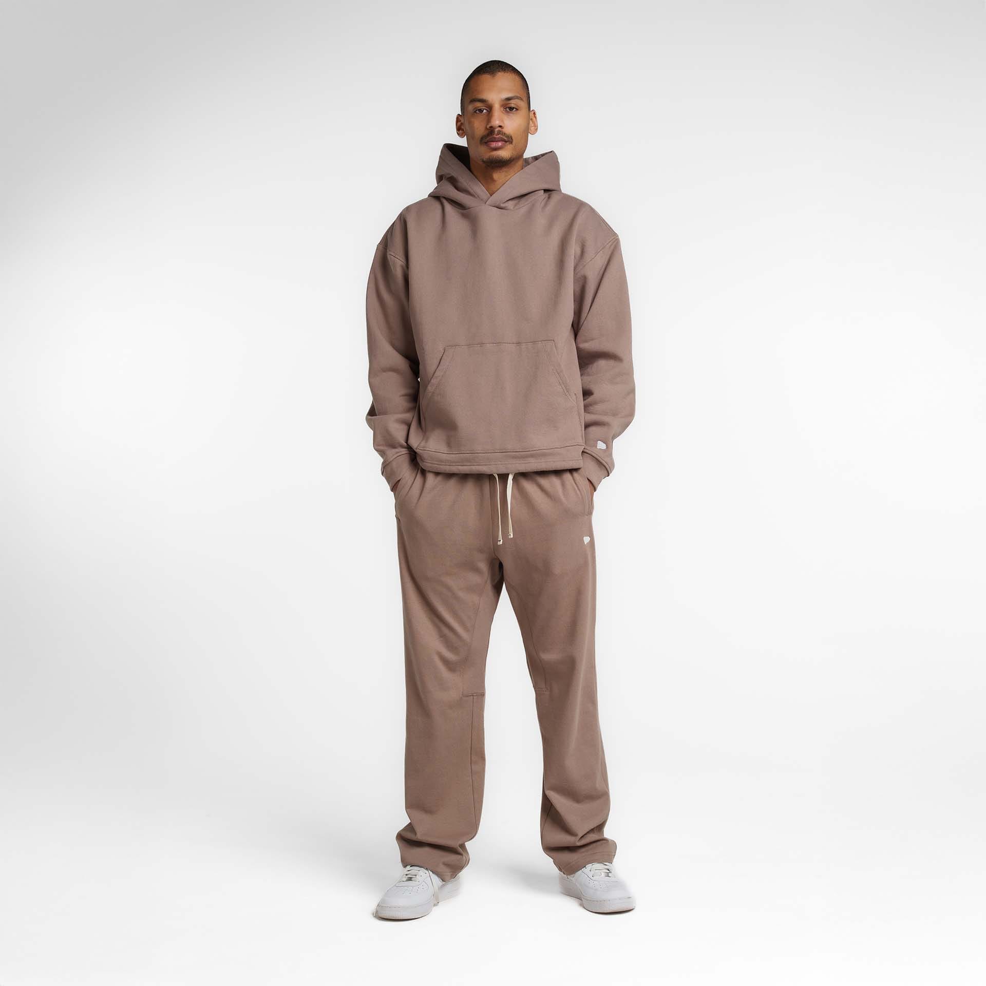 New Era Branded Alden Taupe Gray Hoodie