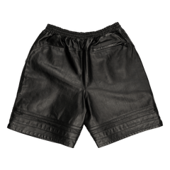 New Era Branded Marauder Leather Shorts
