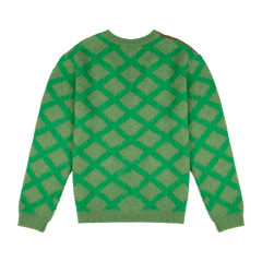 New Era Branded Mohair Field Kelly Green Cardigan