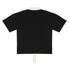 New Era Branded Alden Black Rugby Shirt