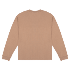 New Era Branded Alden Heavyweight Taupe Gray Long Sleeve Pocket T-Shirt