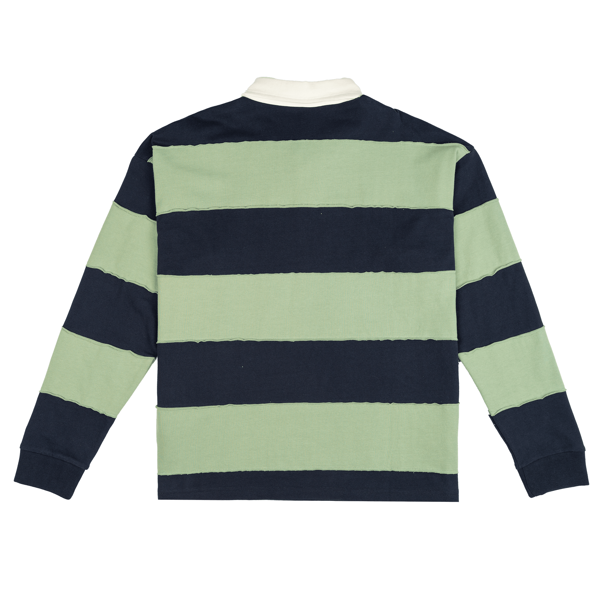 New Era Branded Cut & Sew Block Navy Long Sleeve Rugby Shirt