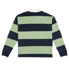 New Era Branded Cut & Sew Block Navy Long Sleeve Rugby Shirt
