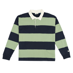New Era Branded Cut & Sew Block Navy Long Sleeve Rugby Shirt