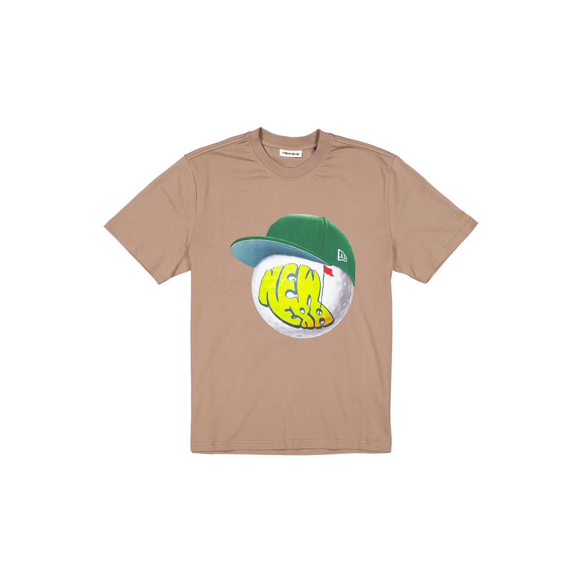 New Era Branded Big Head Greens Taupe Gray T-Shirt