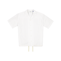 New Era Branded Resort Optic White Open Collared Shirt