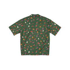 New Era Branded Resort Green Bark Open Collared Shirt