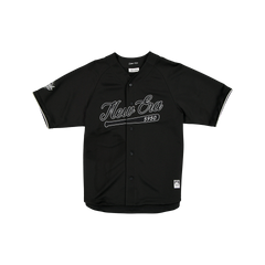 New Era Branded Batter's Eye Raglan Baseball Black Jersey