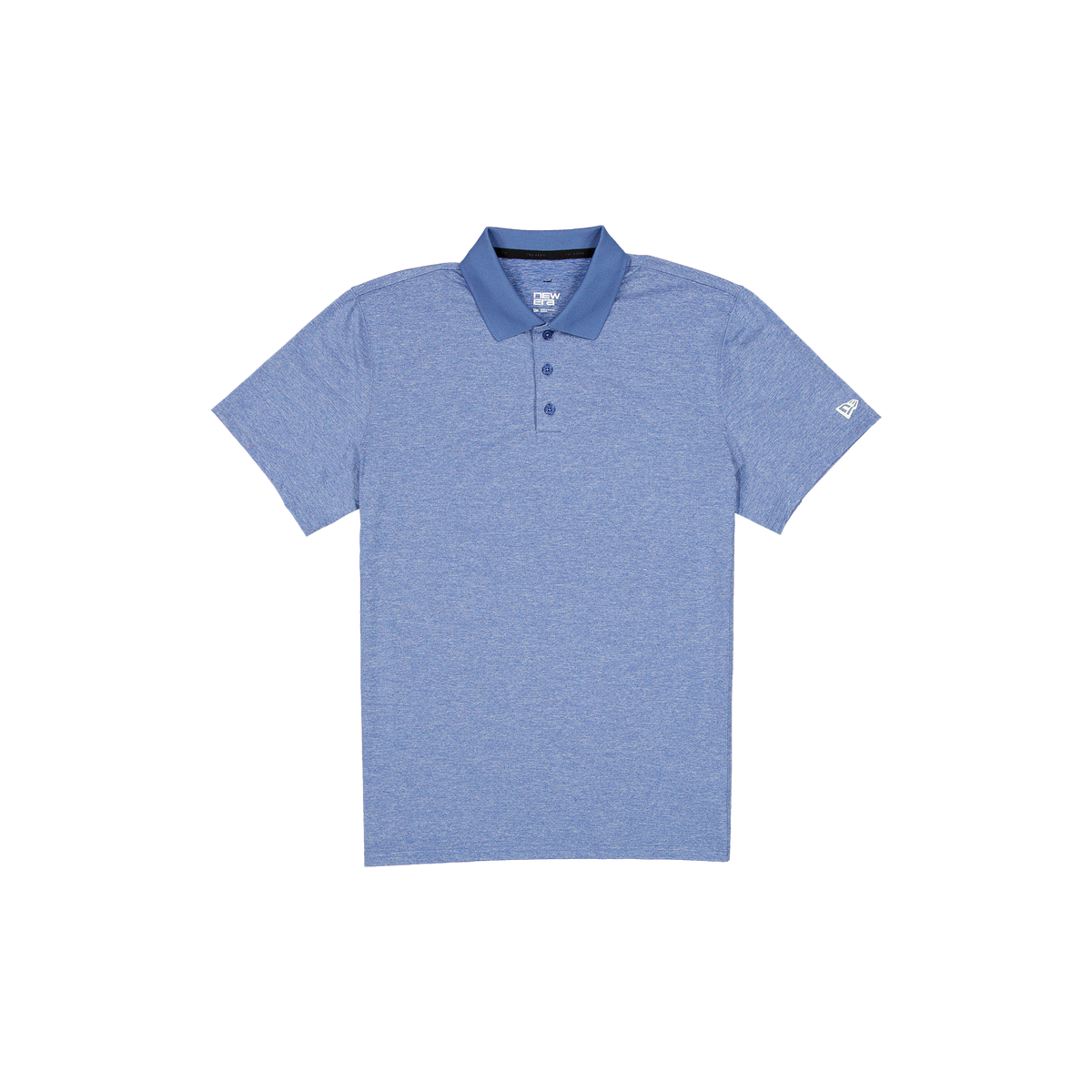 New Era Branded Golf Heather Indigo Blue Polo