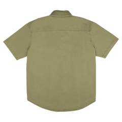 New Era Branded Ellicott Green Bark Twill Half Sleeve Button Up Shirt