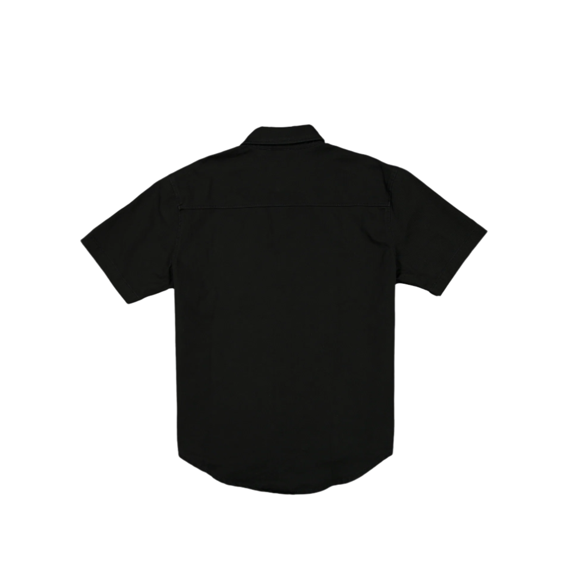 New Era Branded Ellicott Black Twill Half Sleeve Button Up Shirt
