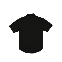 New Era Branded Ellicott Black Twill Half Sleeve Button Up Shirt