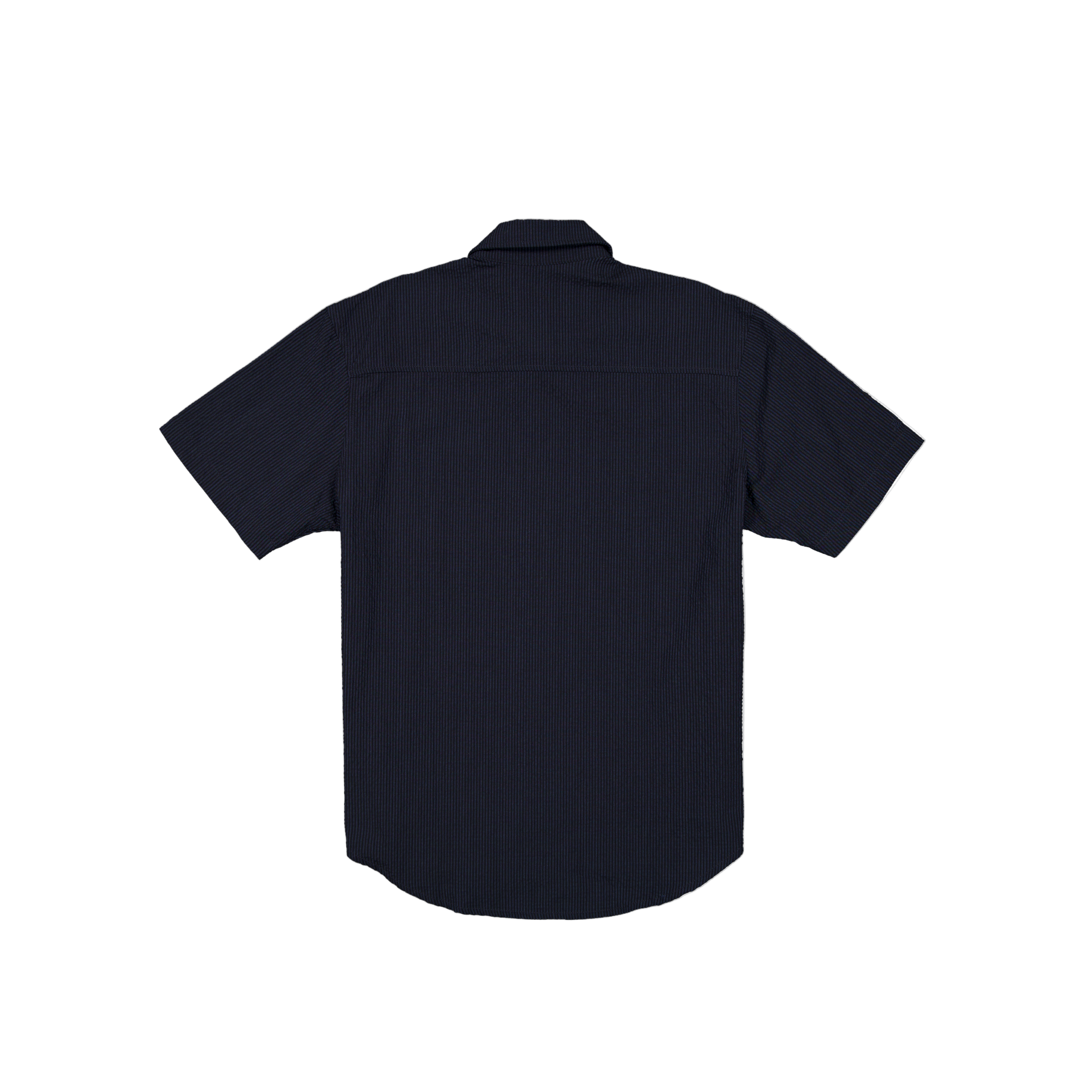New Era Branded Seersucker Ellicott Button Up Navy Shirt