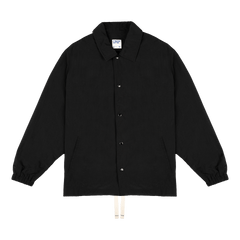 New Era Branded Ripstop Script Nylon Black Coach's Jacket