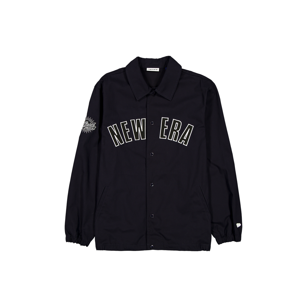New Era Branded Twill Applique Navy Coaches Jacket