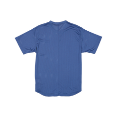 New Era Branded Galvin 2-Button Mesh Henley Indigo Jersey