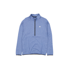 New Era Branded Knit Golf Heather Indigo Blue Half-Zip