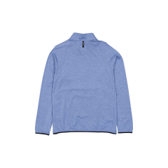 New Era Branded Knit Golf Heather Indigo Blue Half-Zip