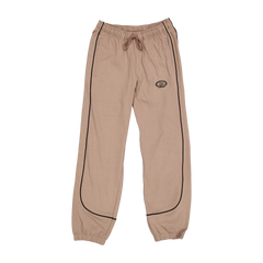 New Era Branded Shoreline Taupe Gray Knit Jogger