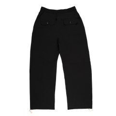 New Era Branded Nylon Military Black Cargo Pants