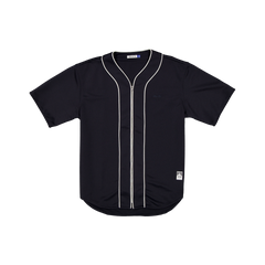 New Era Branded Piping Full-Zip Baseball Navy Jersey