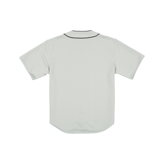 New Era Branded Piping Full-Zip Baseball Mirage Gray Jersey