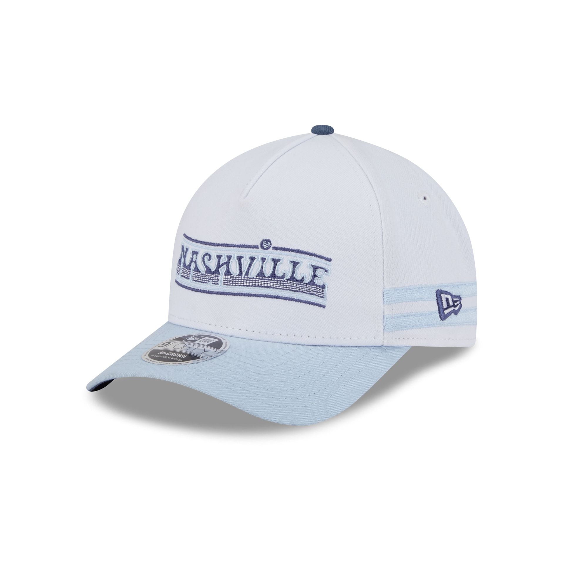 Nashville SC 2025 Jersey Hook White 9FORTY M-Crown A-Frame Snapback Hat