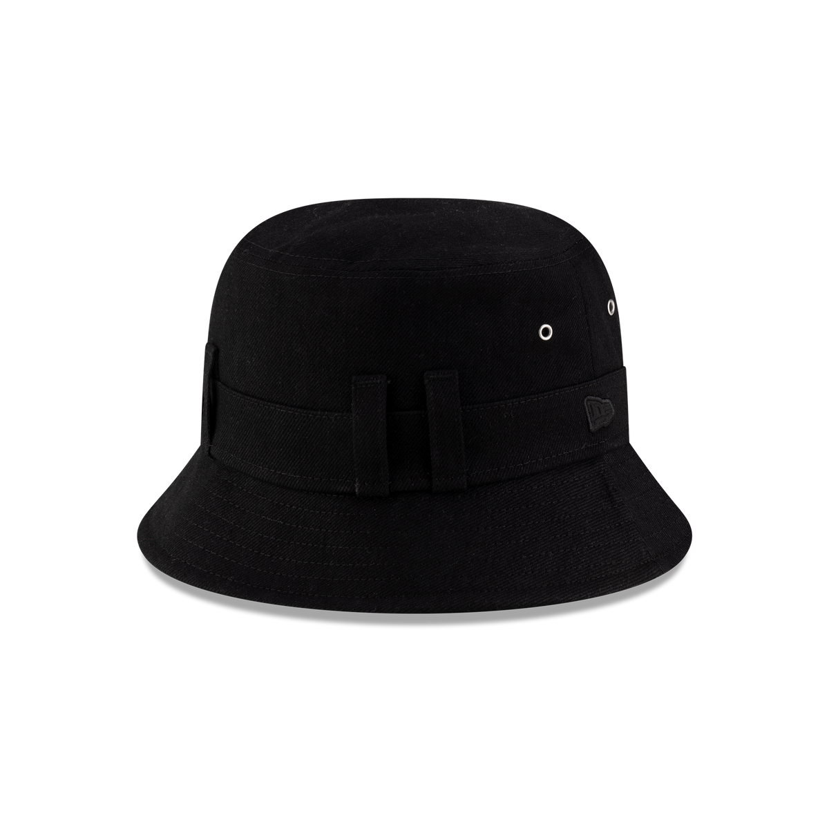 New Era Branded Belt Loop Denim Black Bucket Hat