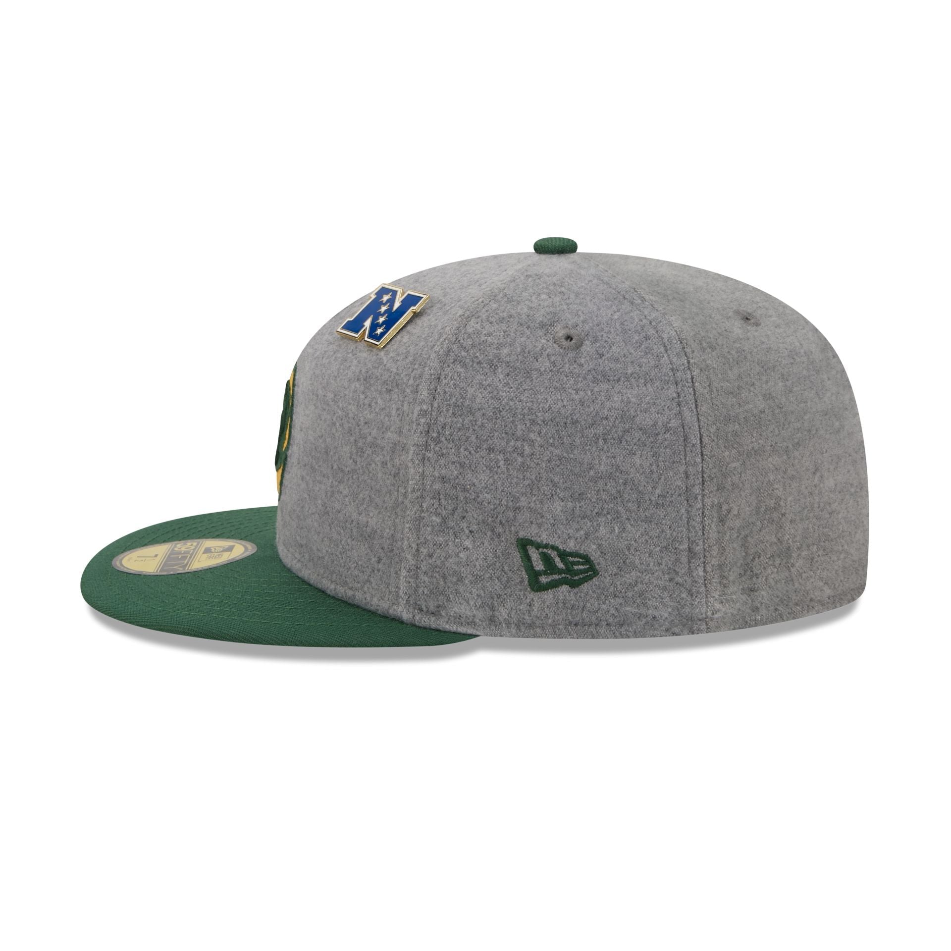 Green Bay Packers Heather Gray Wool 59FIFTY Fitted Hat