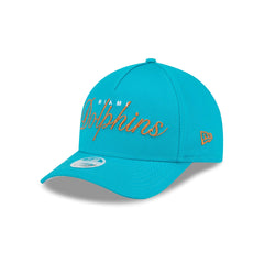 Miami Dolphins Metallic Women's 9FORTY M-Crown A-Frame Snapback Hat