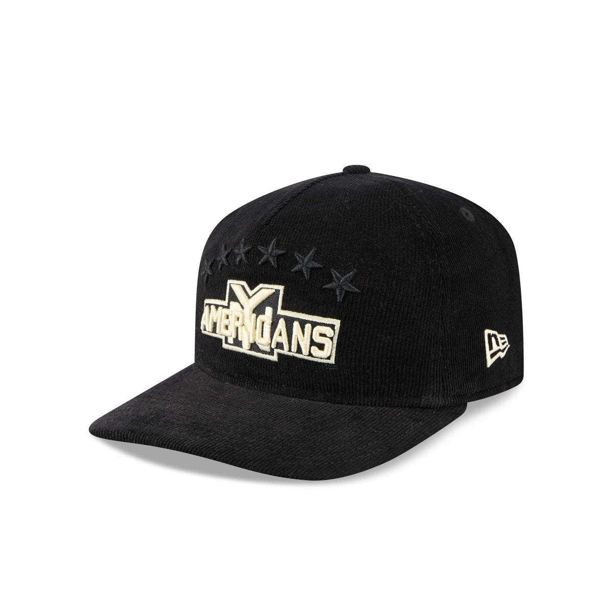 New York Americans Nostalgic Black Corduroy 19TWENTY Adjustable Hat