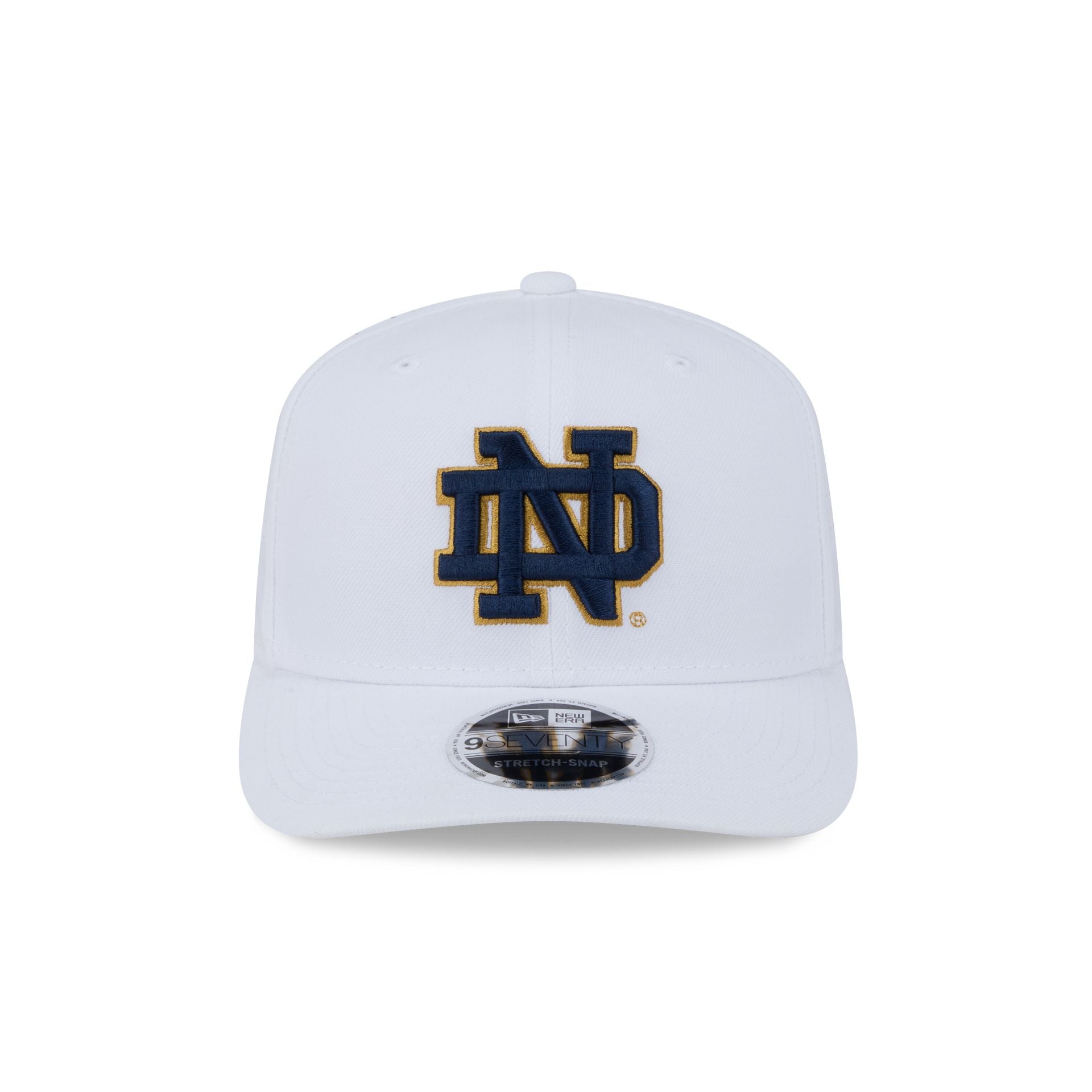 Notre Dame Fighting Irish Optic White Performance 9SEVENTY Stretch-Snap Hat