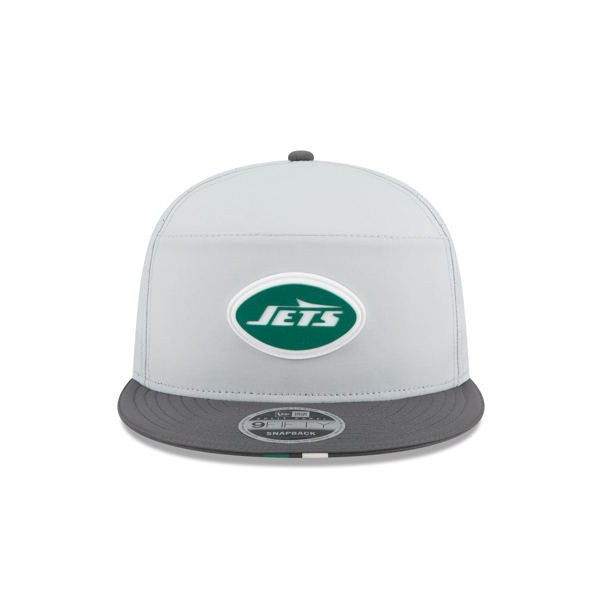 New York Jets 2025 Training Gray Split Panel 9FIFTY Snapback Hat