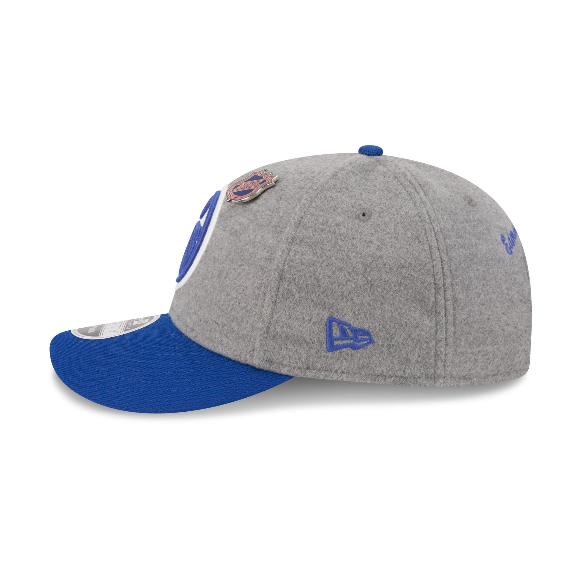 Edmonton Oilers Heather Gray Wool Low Profile 9FIFTY Snapback Hat