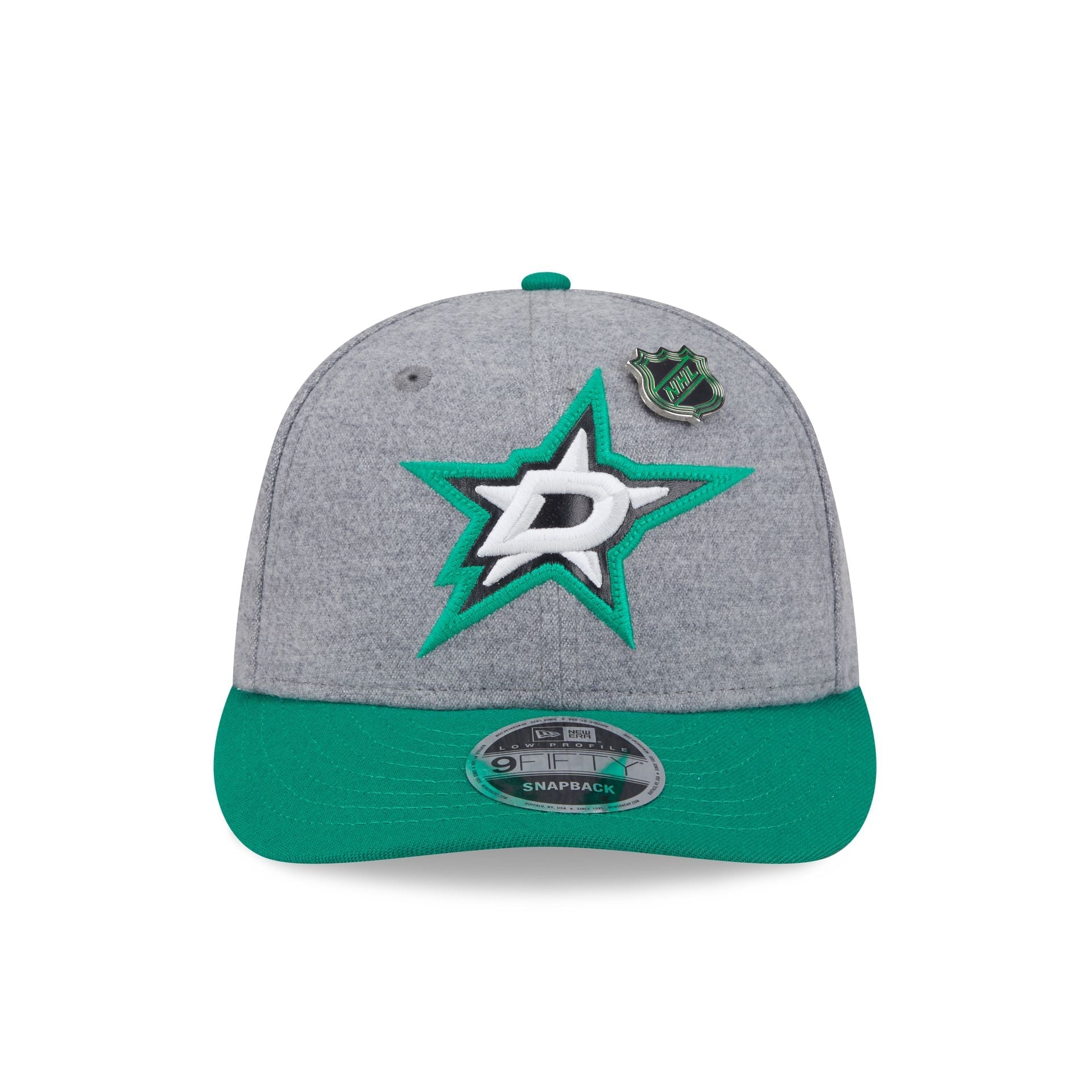 Dallas Stars Heather Gray Wool Low Profile 9FIFTY Snapback Hat