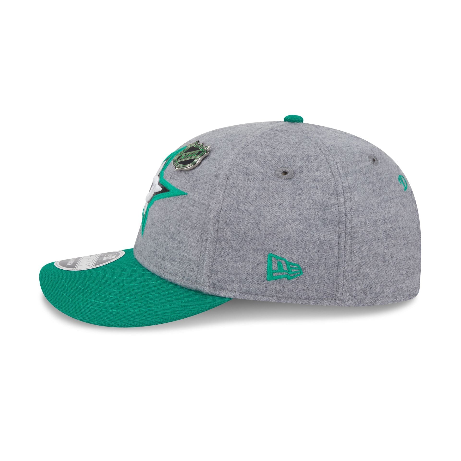 Dallas Stars Heather Gray Wool Low Profile 9FIFTY Snapback Hat