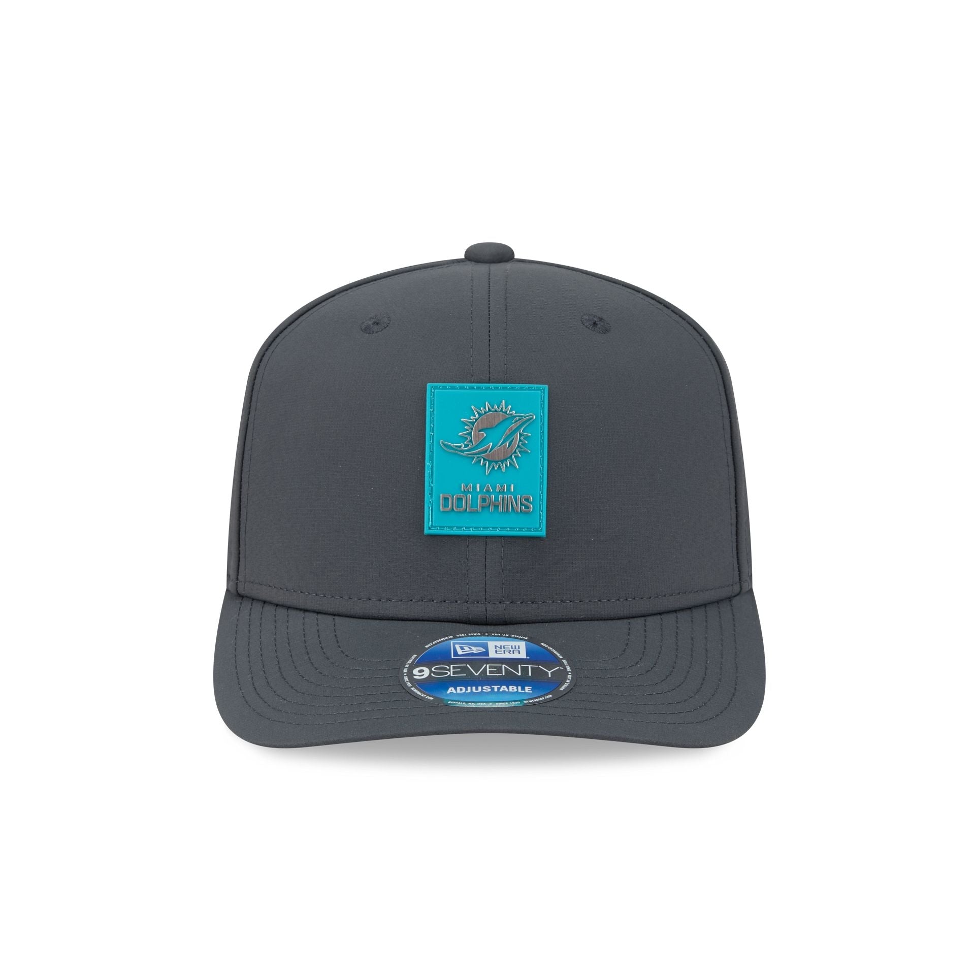 Miami Dolphins 2025 Sideline Cold Weather Steel Clouds 9SEVENTY Stretch-Snap Hat