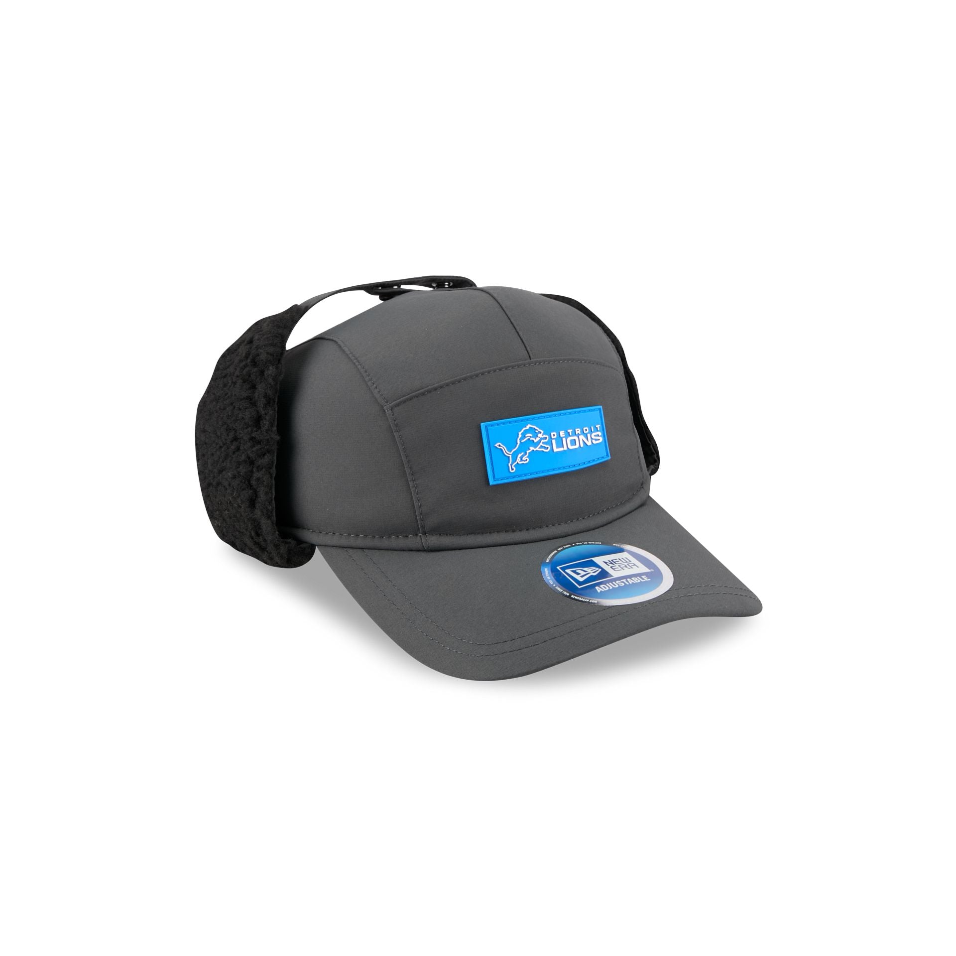 Detroit Lions 2025 Sideline Cold Weather Steel Clouds Runner Dogear Adjustable Hat