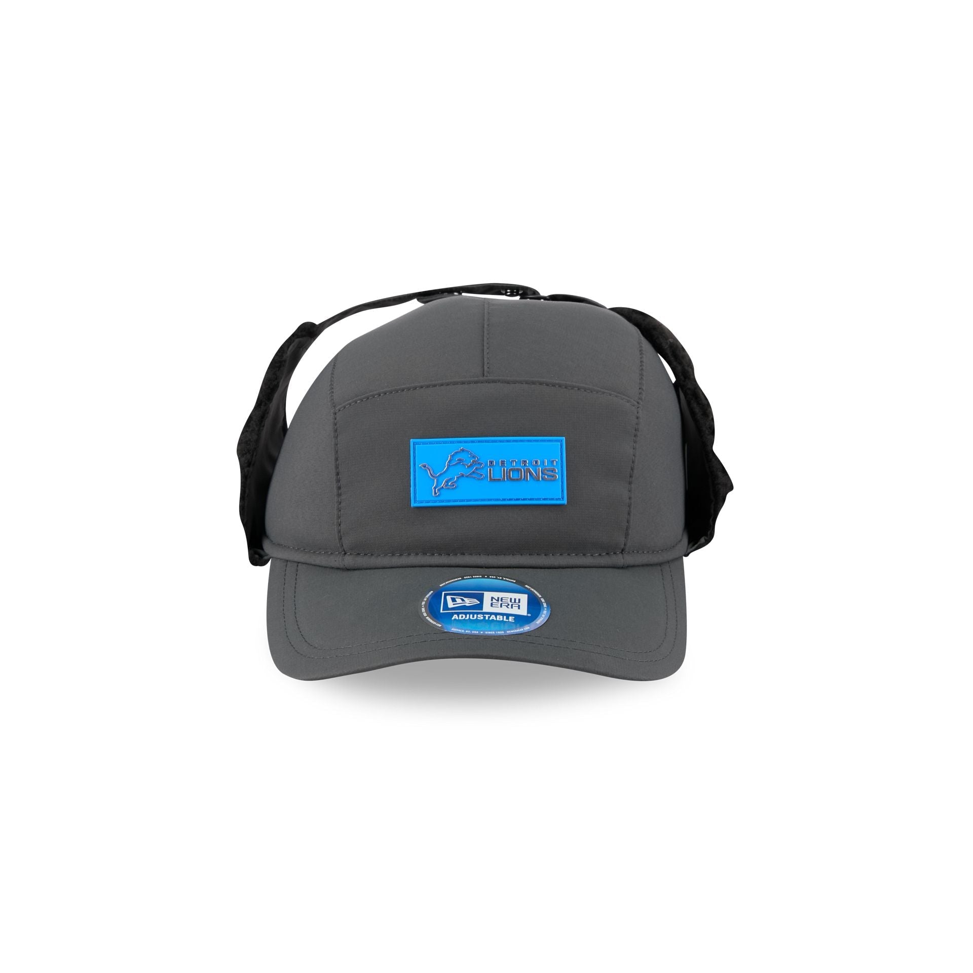 Detroit Lions 2025 Sideline Cold Weather Steel Clouds Runner Dogear Adjustable Hat