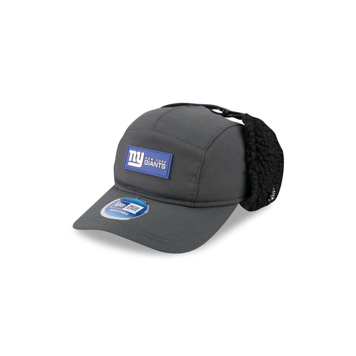New York Giants 2025 Sideline Cold Weather Steel Clouds Runner Dogear Adjustable Hat
