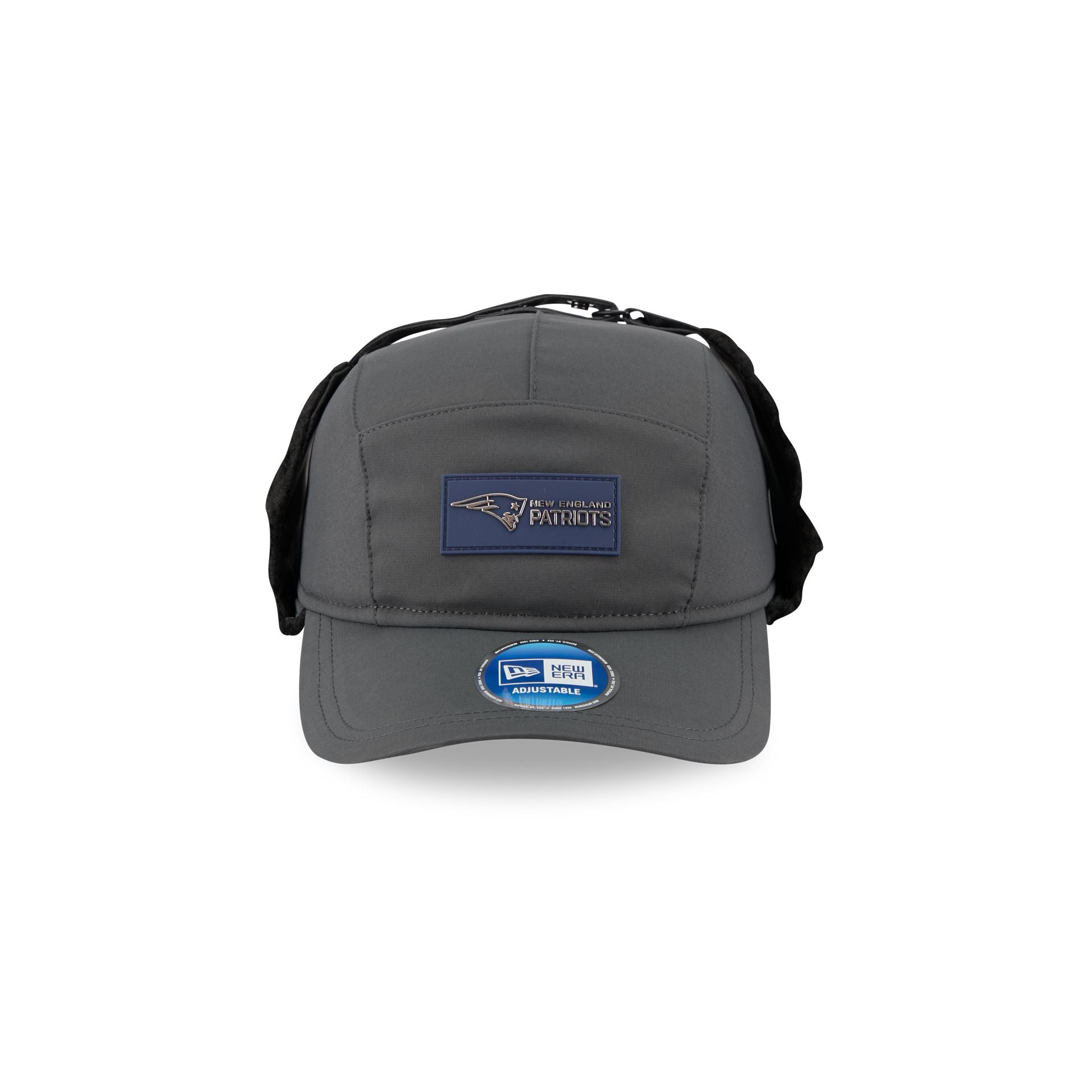 New England Patriots 2025 Sideline Cold Weather Steel Clouds Runner Dogear Adjustable Hat