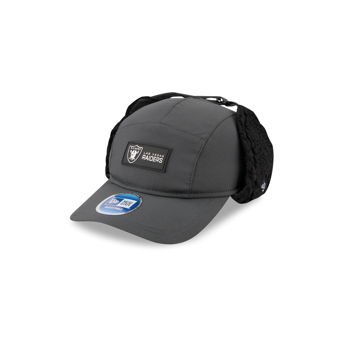 Las Vegas Raiders 2025 Sideline Cold Weather Steel Clouds Runner Dogear Adjustable Hat
