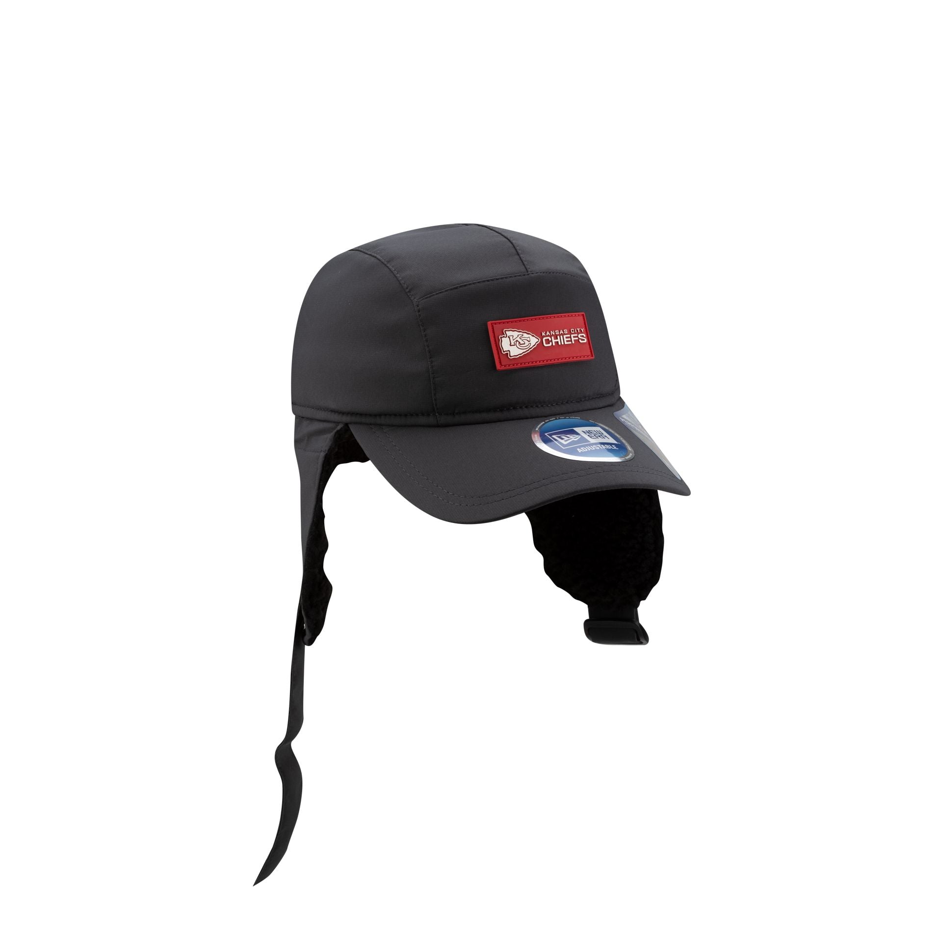 Kansas City Chiefs 2025 Sideline Cold Weather Steel Clouds Runner Dogear Adjustable Hat
