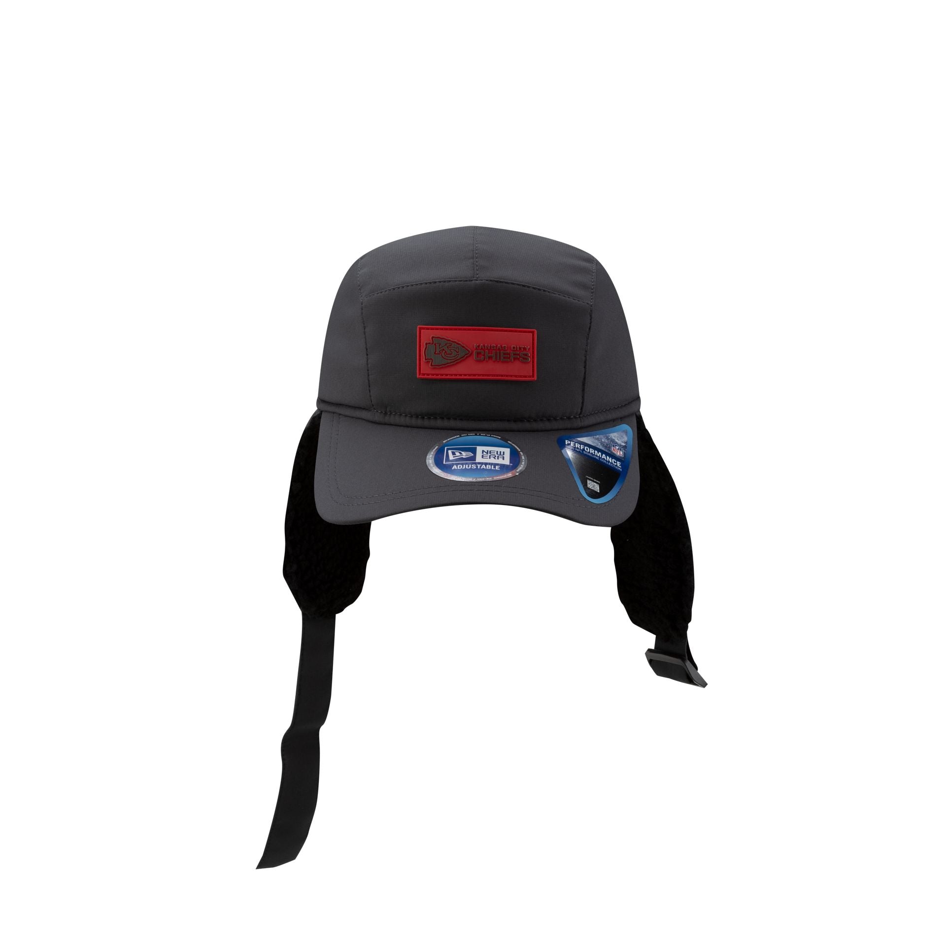 Kansas City Chiefs 2025 Sideline Cold Weather Steel Clouds Runner Dogear Adjustable Hat