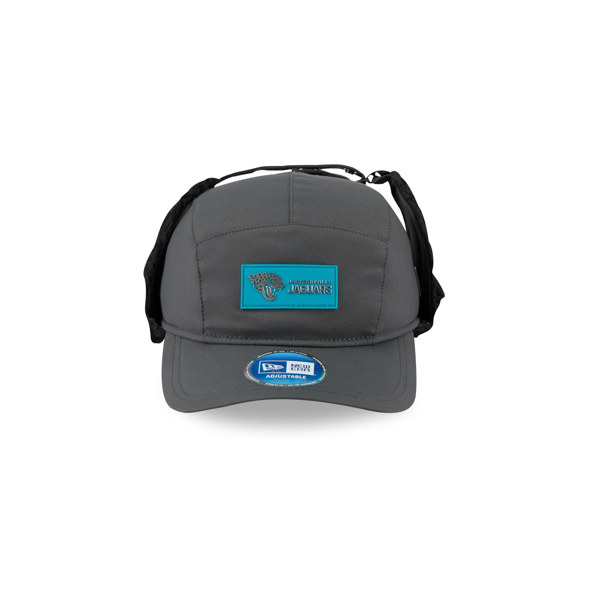 Jacksonville Jaguars 2025 Sideline Cold Weather Steel Clouds Runner Dogear Adjustable Hat