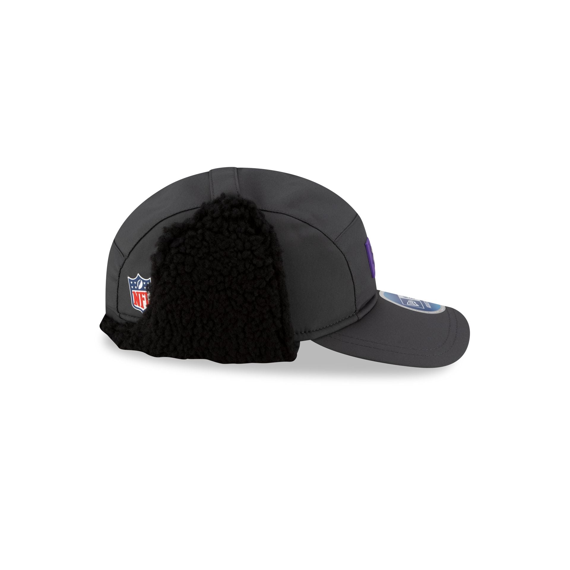 Minnesota Vikings 2025 Sideline Cold Weather Steel Clouds Runner Dogear Adjustable Hat